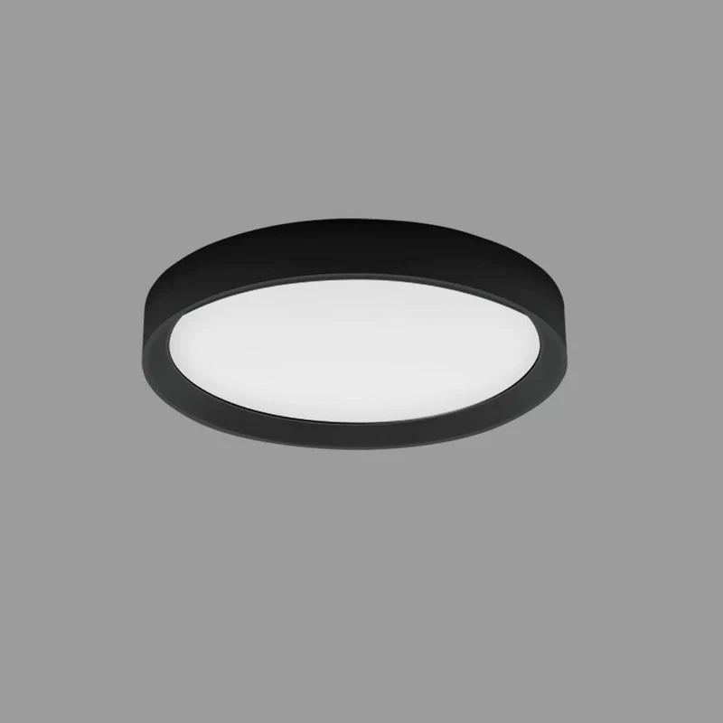 Lampada Soffitto Parete LINEA LIGHT TARA R 41 cm Nero Plafoniera Applique Luce, fotografia 4 di 8
