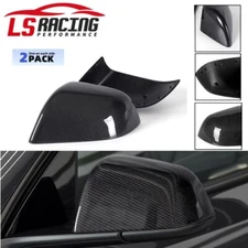 2PCS For Newest Model 3 2017-2024 Side Mirror Covers Real Carbon Fiber