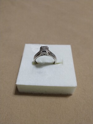 Vintage - Sterling Silver & Diamond Ring - 2.48g - *NICE* | eBay