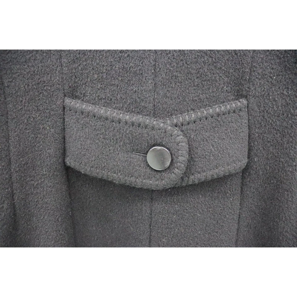 Cinzia Rocca Designer Womens Wool Blend Black Coat US Size 12 Made in Italy - Image 3 of 4