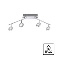 Led Deckenlampe Badezimmer IP44 Warmweiß Bad Badezimmer Strahlerleiste Silber