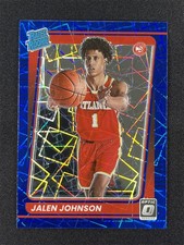 2021-22 Panini Donruss Optic Jalen Johnson #181 Rated Rookie RC Blue Velocity
