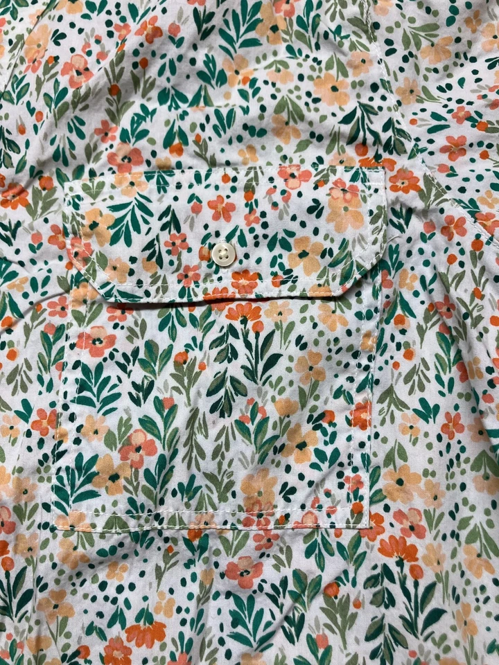 Camisa St Johns Bay Mujer XL Floral Multicolor Botón Delantero Manga Larga Algodón Foto 3 de 4