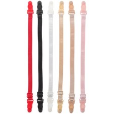 6Pcs Women Non Slip Bra Strap Clips Durable Adjustable Polyester Buckles