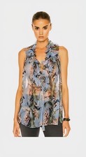 ZIMMERMANN SILK Floral Summer  TOP  BLOUSE Size UK 6  8  10