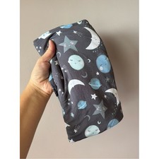 Little Sleepies Bamboo To the Moon and Back Swaddle Blanket 44" Blue and Gray