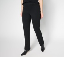 nicole by Nicole Miller Petite Posh Ponte Knit Pull-On Pant Very Black M Used