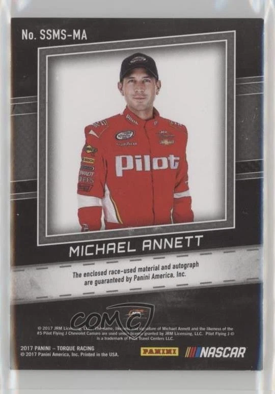 2017 Torque Silhouettes Sheet Metal Signatures Blue 26/50 Michael Annett Auto - Image 2 of 3