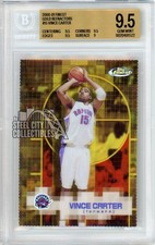 Vince Carter 2000-01 Topps Finest Gold Refractor Card #15 12/100 BGS 9.5