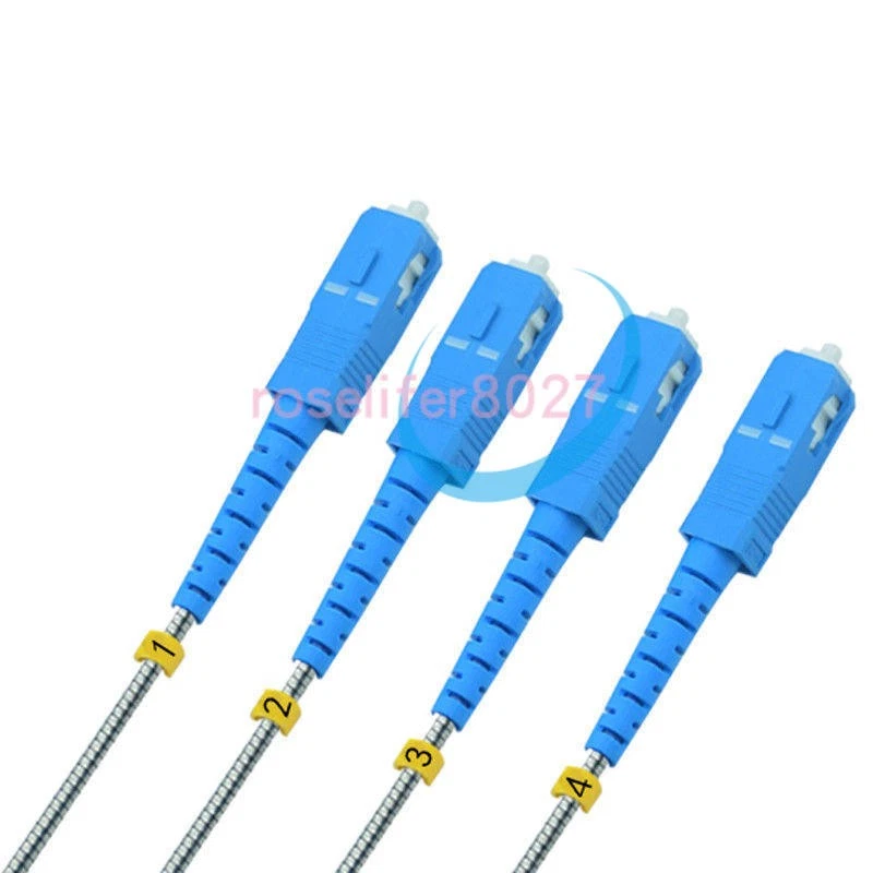 300M Field Outdoor LC-SC UPC 4 Strand 9/125 SingleMode Fiber Patch Cord - Photo 1/1