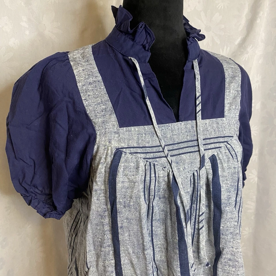 Camiseta Delantal Manga Abullonada Muñeca Bebé Delantal Camisa Cottagecore Cabincore Talla 12 Modesta Foto 3 de 4