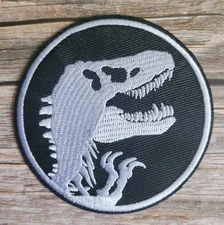 Dinosaur Bones Skeleton Trex Skull 90'S Embroidered Iron on Patch