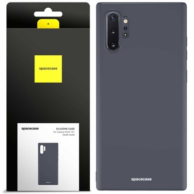 Spacecase Silikonhülle für Galaxy Note 10+ schwarz