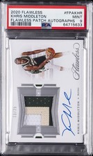 2020 PANINI FLAWLESS FLAWLESS PATCH AUTOS KHRIS MIDDLETON 13/25 PSA 9 AUTO