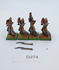 Warhammer Fantasy AoS ToW Dark Elves Executioners x4 Lot Metal OOP Vintage