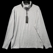 Greyson Guide Sport Quarter-Zip Pullover Mens XL (Slim Fit) Heather Grey NEW