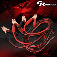 HEAVY DUTY 10GAUGE 12FT LONG BATTERY BOOSTER CABLE EMERGENCY POWER JUMPER 200AMP