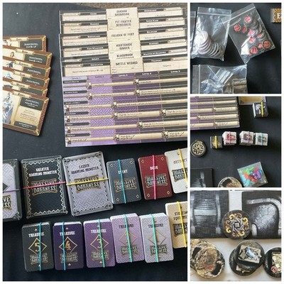 Massive Darkness 1e Core Accessory Bundle   Cards, Tokens, Pads   VG   Free Ship