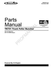 Caterpillar Cat TK751 Track Feller Buncher Parts Catalog Manual SEBP4011