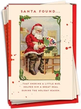 NobleWorks - 12 Funny Merry Christmas Cards (1 Design, 12 Cards) - Humor Notecar