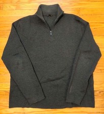 Banana Republic Merino Wool 1/4 Zip Pullover Sweater Men's Size L READ