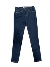 Seven 7 Skinny Mid Rise Dark Wsh Denim Blue Jeans Pants Size 4