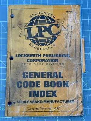 LOCKSMITH PUBLISHING CORP GENERAL CODE BOOK INDEX VOLUMES 1-4