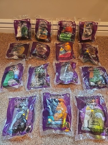 Burger King The Simpsons Spooky Light-Ups 2001 Complete Set Of 15, Sealed Toys
