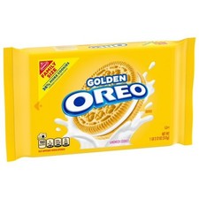 NABISCO OREO GOLDEN FAMILY SIZE Vanilla Creme Sandwich Cookies 1lb 2.12oz BAG