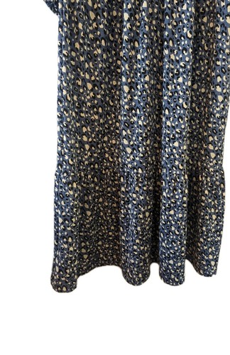 TU Blue Leopard Print Peplum Dress Size 10 Petite - Picture 9 of 12