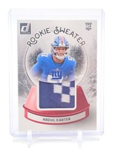 ABDUL CARTER 2025 DONRUSS ROOKIE SWEATER JERSEY PATCH RC #SWE-ACR GIANTS Q3813