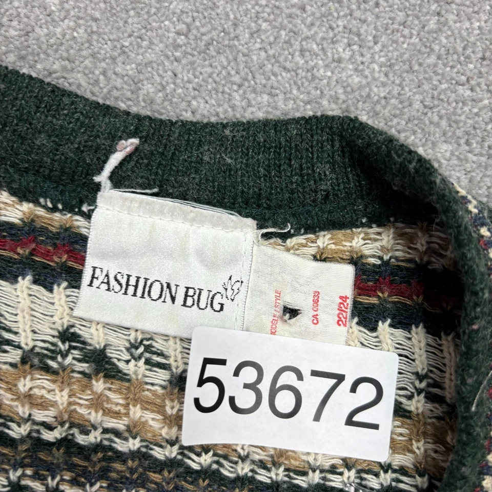 Pull Norway femme 2XL XXL vert Fair Isle laine tricot cardigan pull femme - Photo 4/4