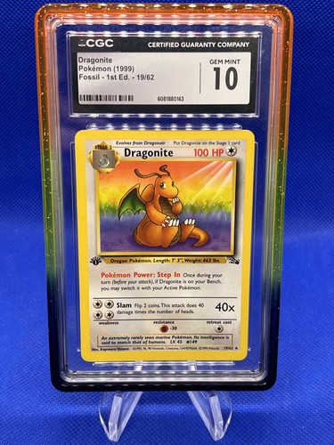 Dragonite (1st Edition) graded CGC 10 for sale on eBay
