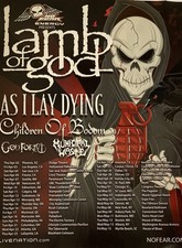 LAMB OF GOD 2008 American Tour Flyer A4-Sized High Quality Carded Reproduction