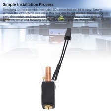 3D Printer Hotend Kit 0.4mm Brass Nozzle High Speed High Temperature Resistant