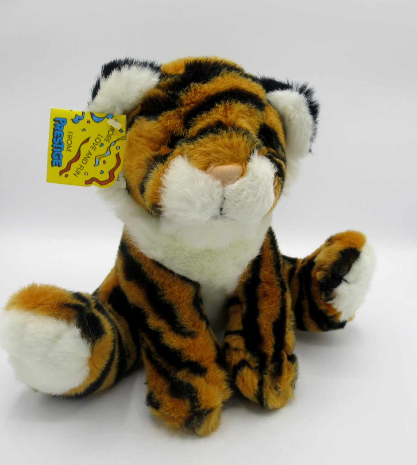 Prestige Toy Corp Tiger Stripes Stuffed Animal Plush Toy 1989 Korea 10” NWT RARE