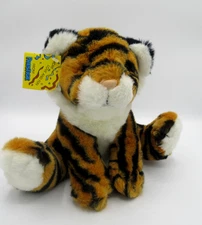Prestige Toy Corp Tiger Stripes Stuffed Animal Plush Toy 1989 Korea 10” NWT RARE