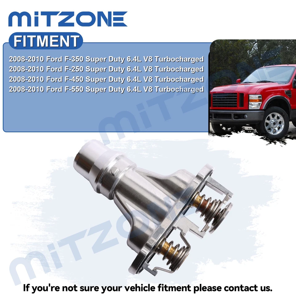 Engine Thermostat Housing for 08-10 Ford F-250 F-350 F-450 Super Duty 6.4L Turbo - Image 2 of 4