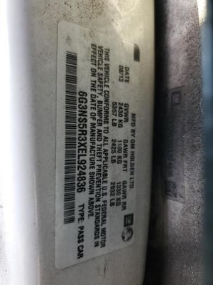 Automatic Transmission 3.6L Opt Mya Fits 14-17 CAPRICE 357926
