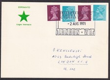 GB 1971 Universal Esperanto Congress, London postcard