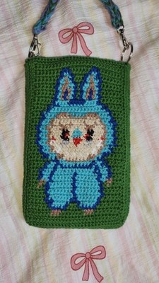 Handytasche, Labubu, 100% Baumwolle, Handarbeit, gehäkelt