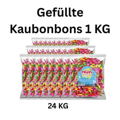 24kg gefüllte Kaubonbons einzeln verpackt Süßigkeiten Großpackung Big Box