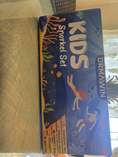DRMAWIN Kids Snorkel Set w/ Mask  Snorkel, Carry Pouch - Kids Snorkel Set