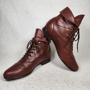 Maine Woods Leather Ankle Boots Brown Lace Padded Women main image 4