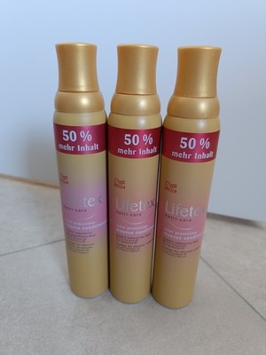 3x WELLA Lifetex color protection mousse conditioner 300ml (NEU)