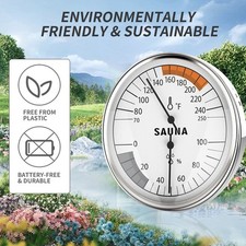 Robust Metal Sauna Thermometer for Accurate Humidity and Temperature Control