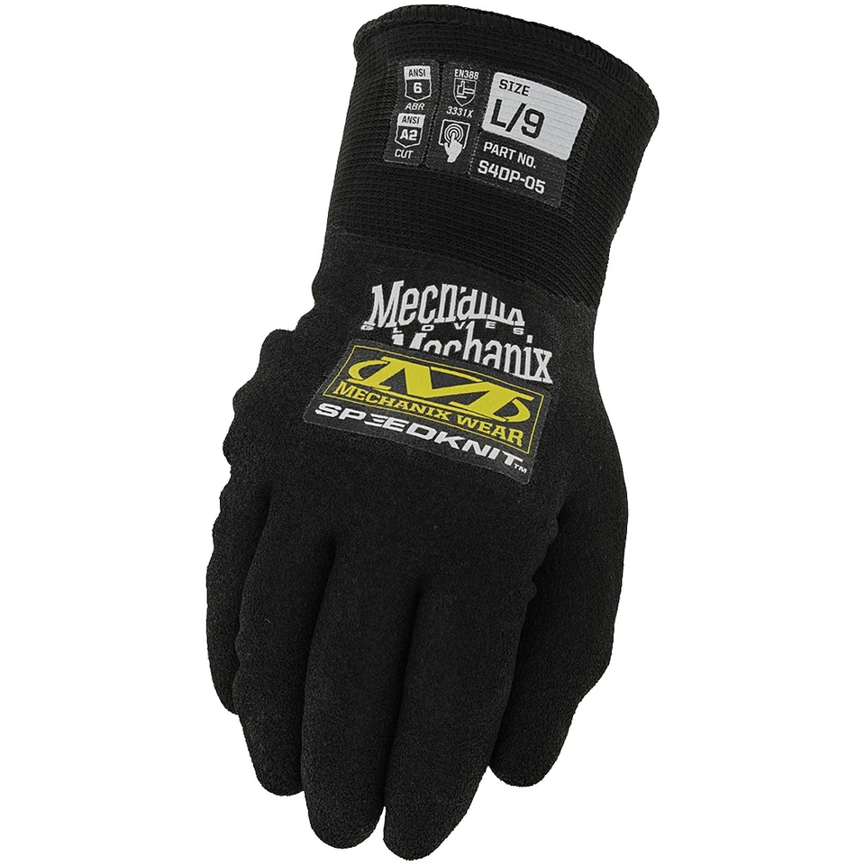 Mechanix Wear SpeedKnit Thermal Gloves Mens Winter Thermal Heavy-Duty Black