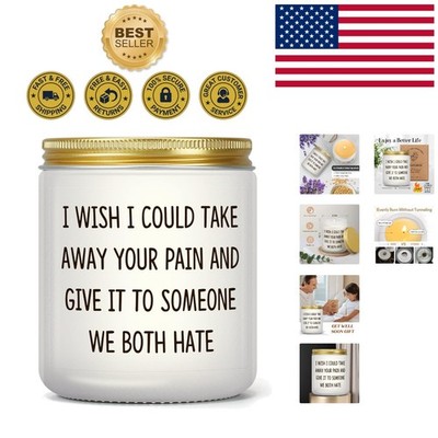 Humorous Post-Surgery Gift: Lavender Scented Candle for Recovery and Care