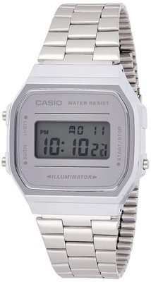 Casio A168WEM-7 Men's Youth Collection Mirror Dial Alarm Chronograph