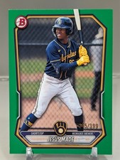 2026 Bowman Jesus Made Green Border /399 - Top Prospect - #BP-96 - Brewers